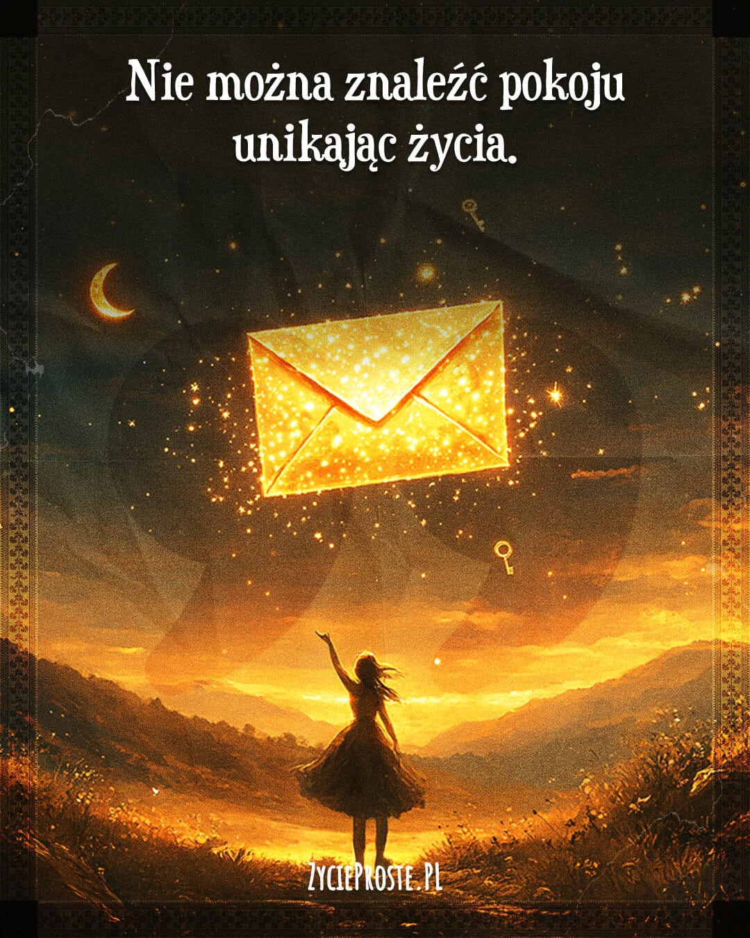 Nie można znaleźć pokoju unikając życia.